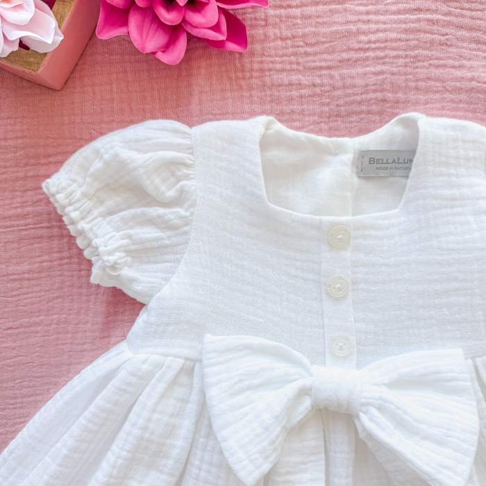 Rochita din muselina si fundita in talie [2]