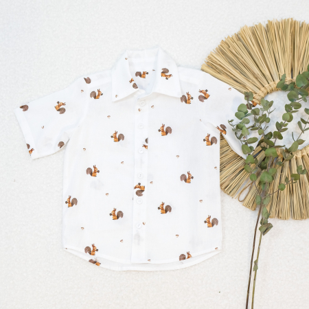 Baieti - Camasa clasica cu veverite