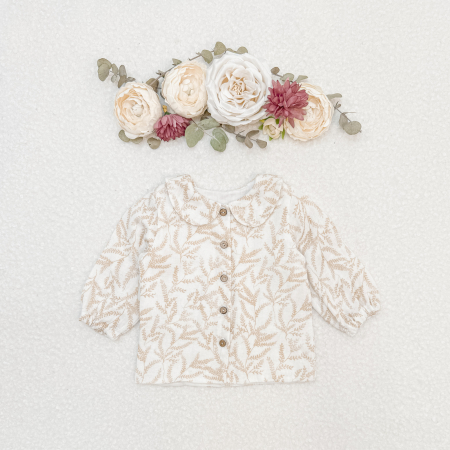 Baieti - Camasa din muselina cu urechiuse de iepuras