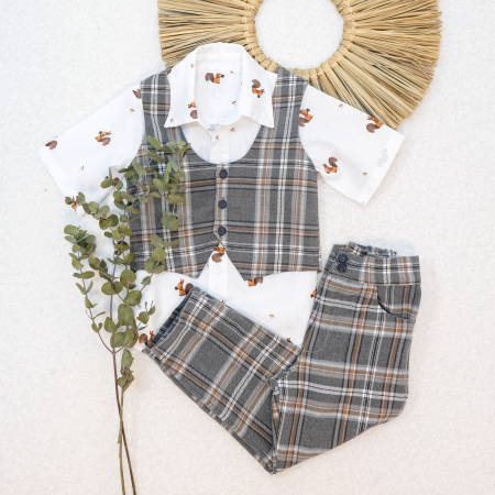 Seturi - Costum in carouri din doua piese