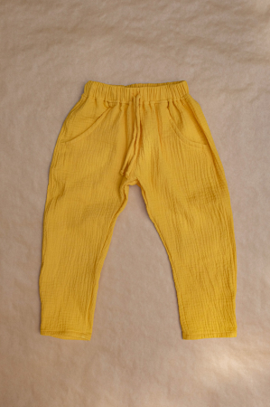 Pantaloni - Pantaloni lungi din muselină dublu strat