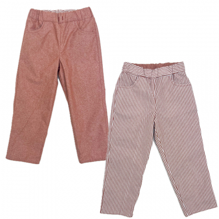 Pantaloni - Pantaloni reversibili cu dungi