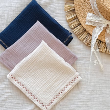 Accesorii - Set prosopele din muselina (40x40 cm x 3buc)