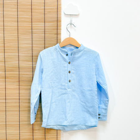 Baieti - Camasa din in cu guler tunica