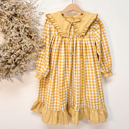 Rochite - Rochita in carouri cu guler detasabil