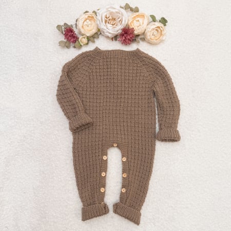 Lână si Alpaca - Salopeta intreaga din lana merinos