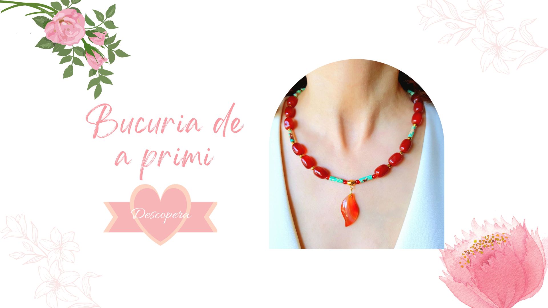 Coliere handmade din pietre semipretioase