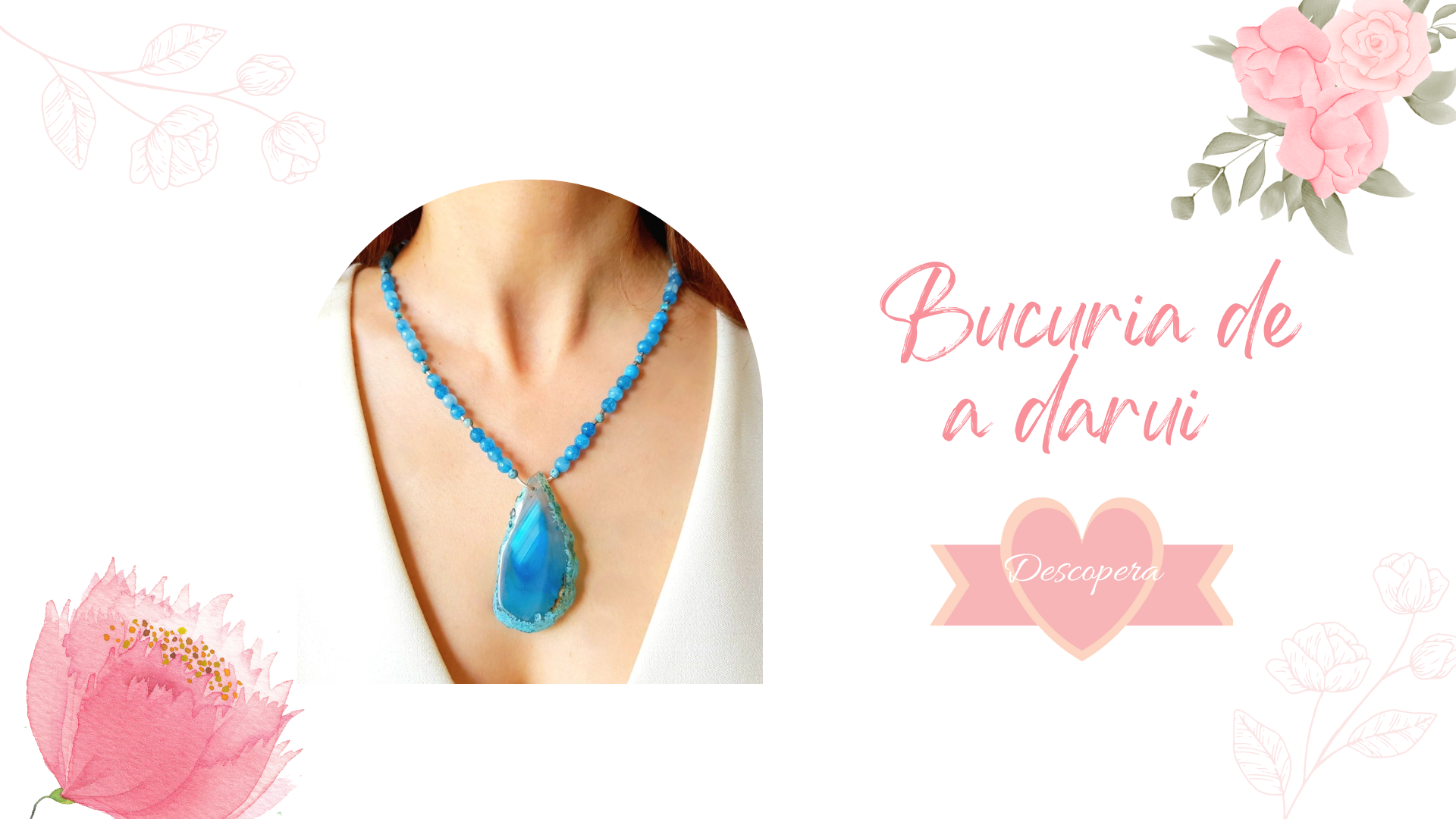 Coliere handmade din pietre semipretioase