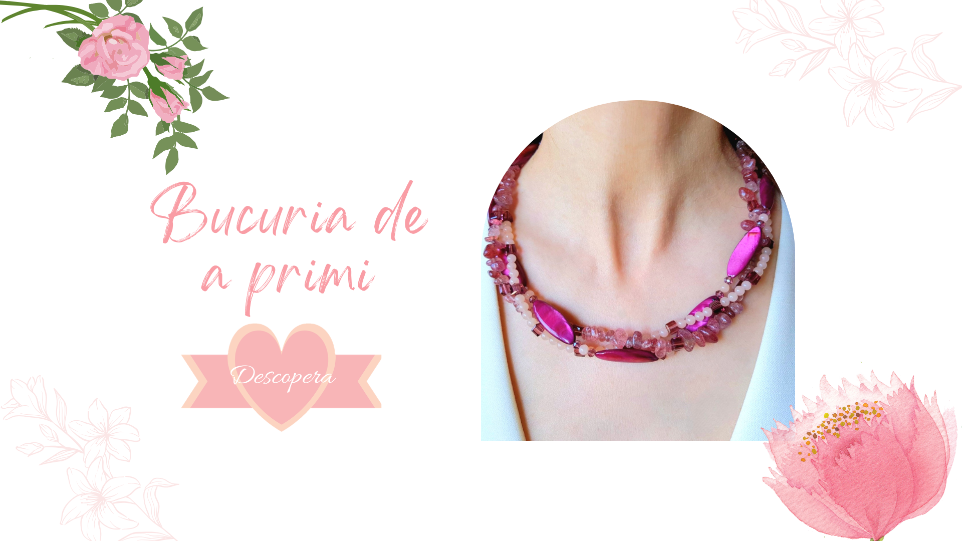 Coliere handmade din pietre semipretioase