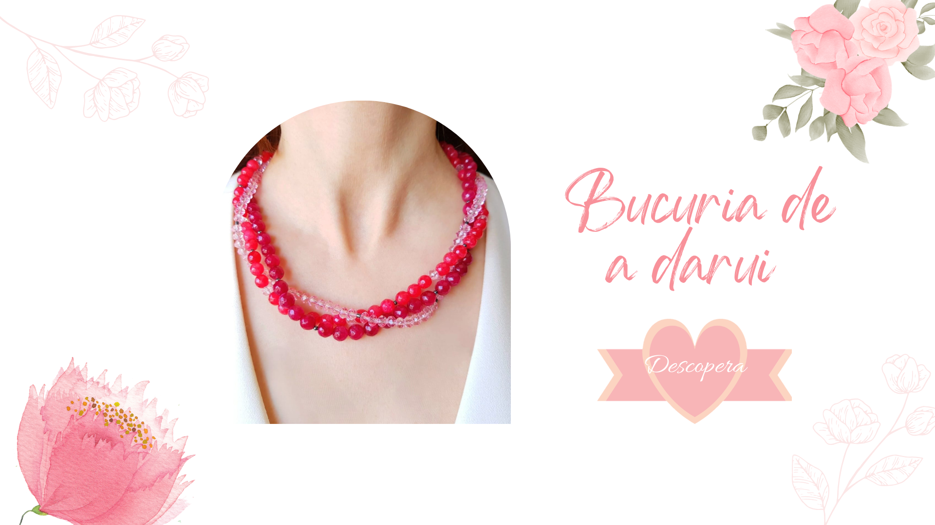 Coliere handmade din pietre semipretioase