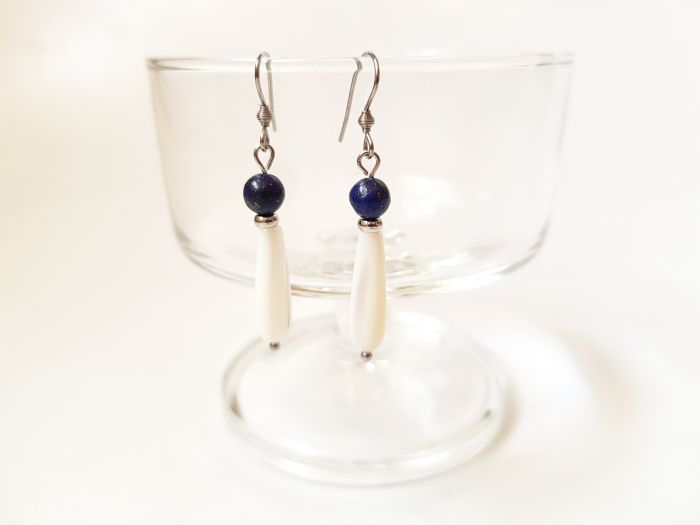 Cercei cu lapis lazuli si sidef [4]