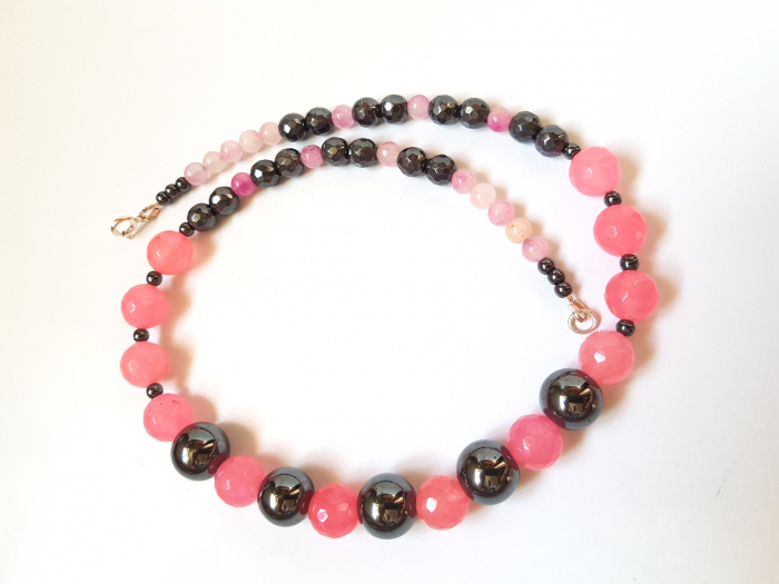 Colier cu cuart cherry si hematite [4]