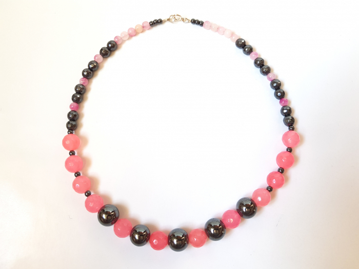 Colier cu cuart cherry si hematite [2]
