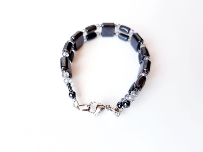 Bratara cu hematit magnetic si cristale [5]