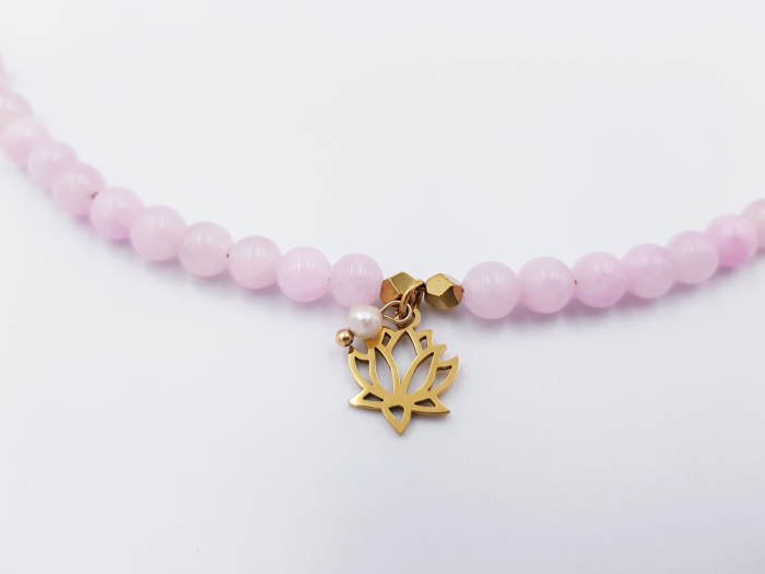 Bratara cu jad roz si floare de lotus [4]