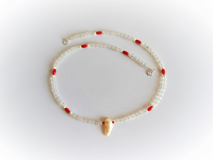 Colier agate, coral si perle naturale baroc [4]