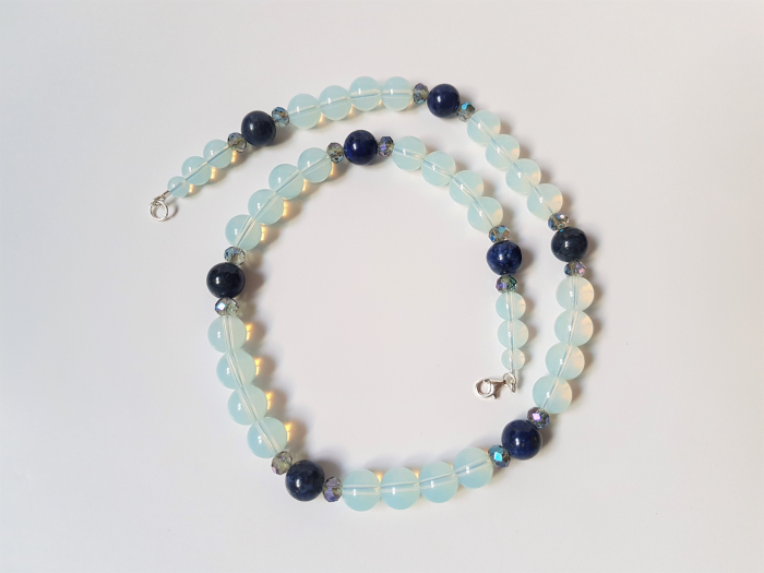 Colier clasic cu lapis lazuli si opalit [2]