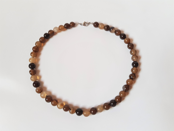 Colier clasic de agate maro [3]