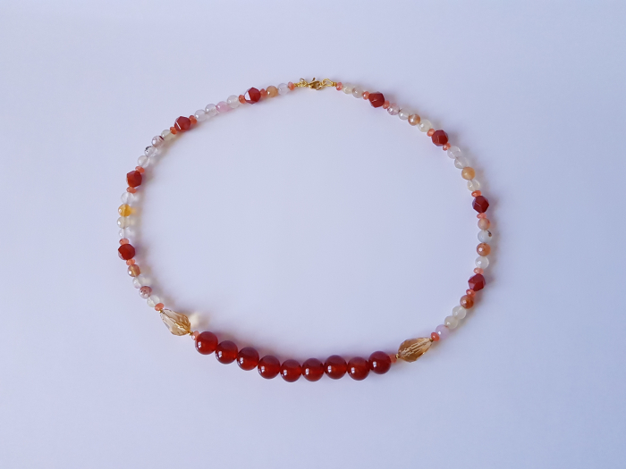 Colier cu agate, cristale si cuart cherry [2]