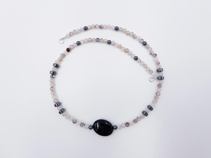 Colier cu agate, hematit si onix [2]