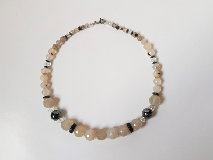 Colier cu agate, hematite si cuart rutilat [3]