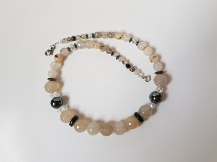 Colier cu agate, hematite si cuart rutilat [4]