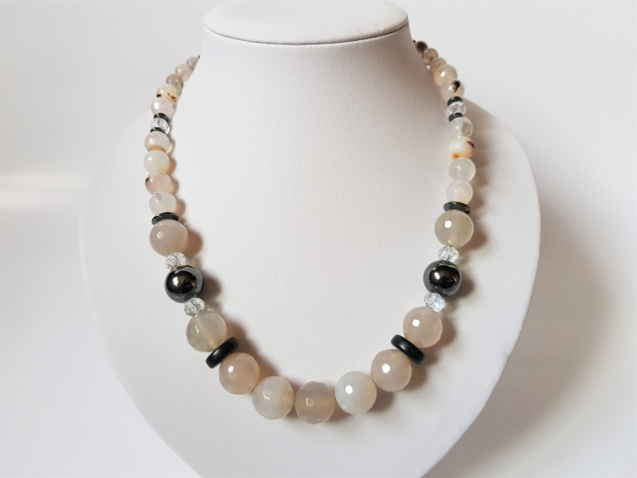 Colier cu agate, hematite si cuart rutilat [2]