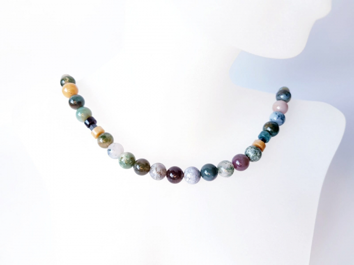 Colier cu agate indiene si hematit [4]