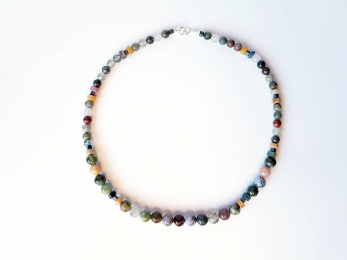 Colier cu agate indiene si hematit [2]