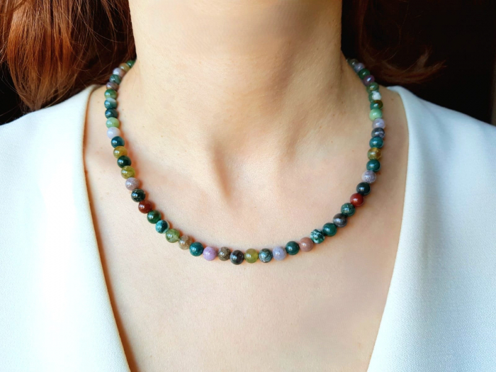 Colier cu agate indiene si hematit [6]