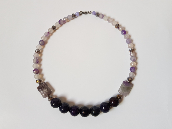 Colier cu agate mov [4]