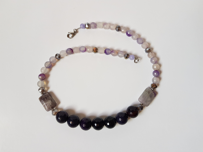 Colier cu agate mov [3]