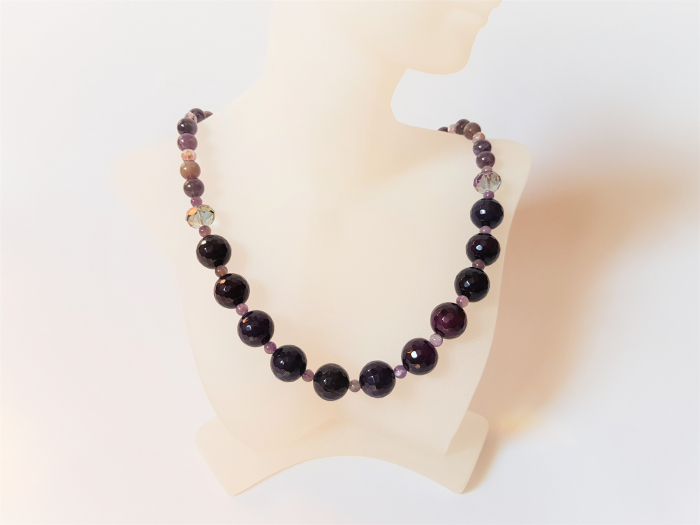 Colier cu agate mov si ametist [3]