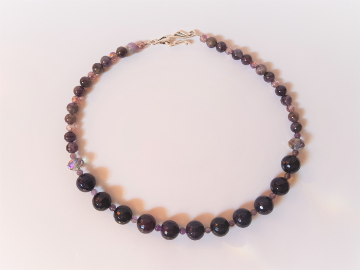Colier cu agate mov si ametist [4]