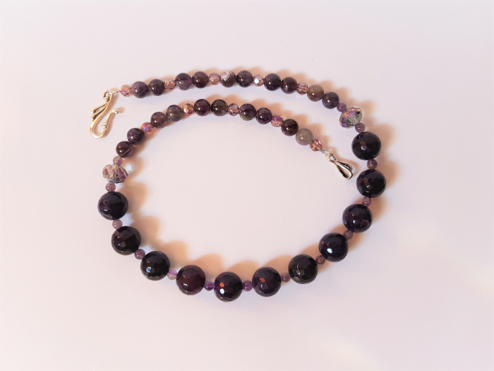 Colier cu agate mov si ametist [5]