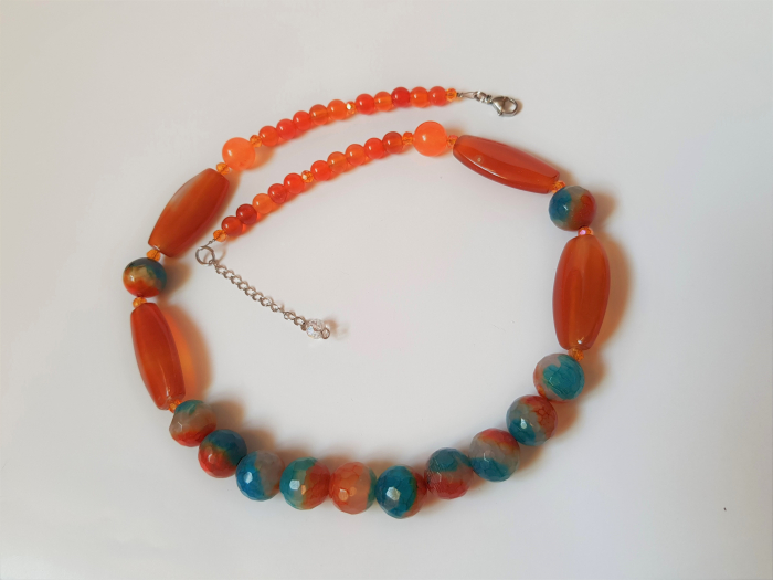 Colier cu agate portocalii [4]