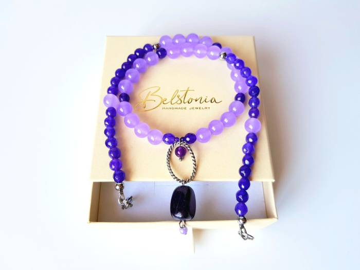 Colier cu jad mov si jad lila [6]