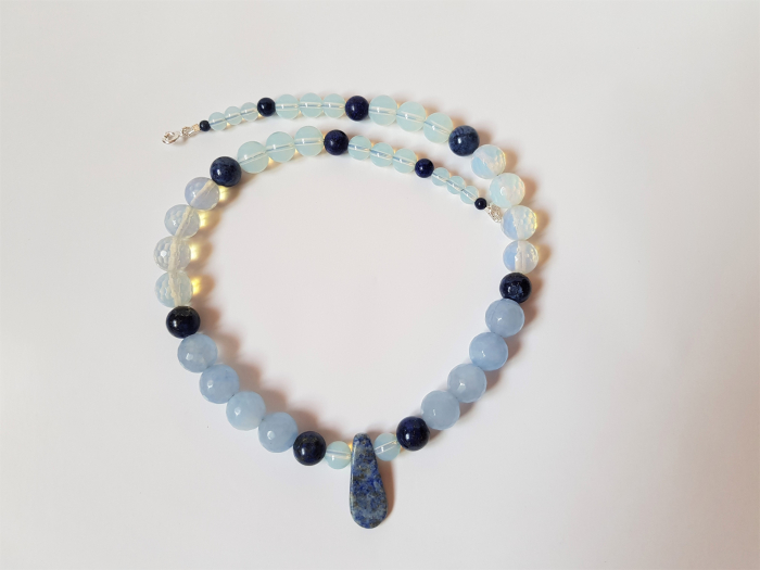 Colier cu lapis lazuli, agate si opalit [3]
