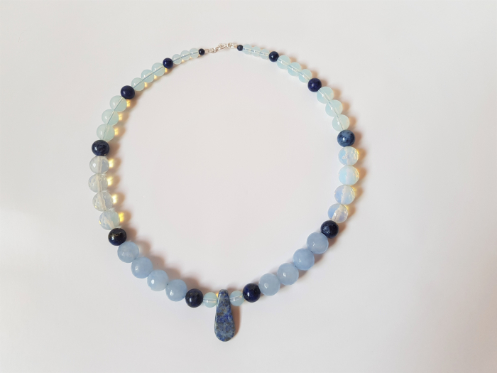 Colier cu lapis lazuli, agate si opalit [4]
