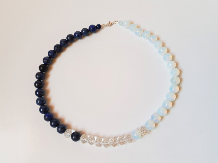 Colier cu lapis lazuli, opalit si cristale [2]