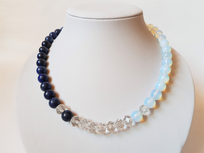 Colier cu lapis lazuli, opalit si cristale [6]