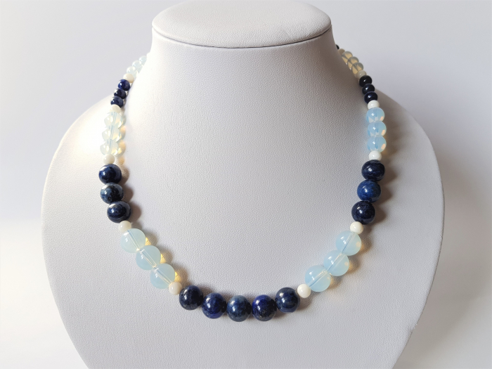 Colier cu lapis lazuli si coral [3]