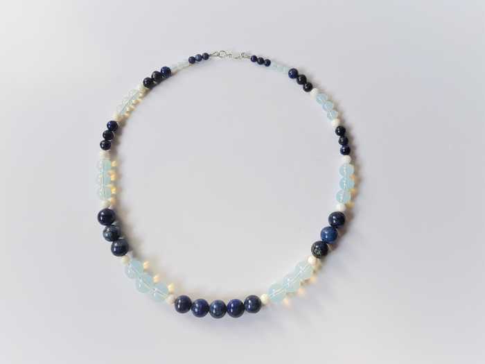 Colier cu lapis lazuli si coral [6]