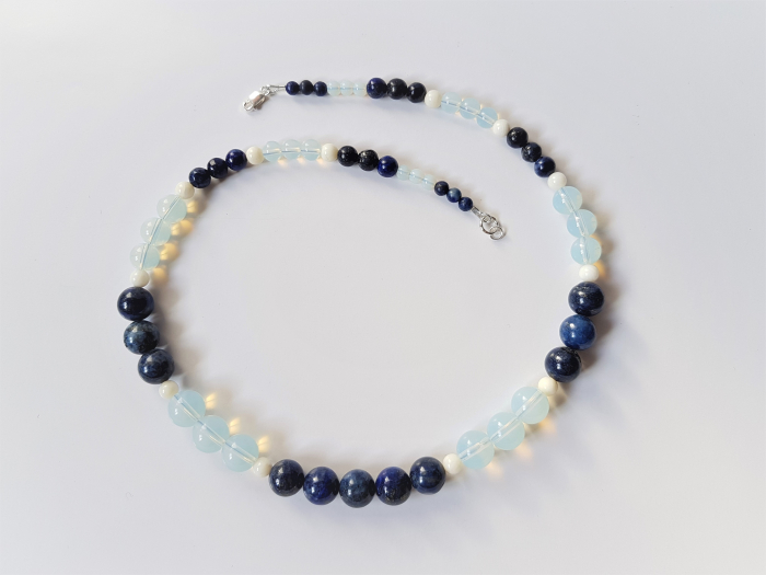 Colier cu lapis lazuli si coral [5]