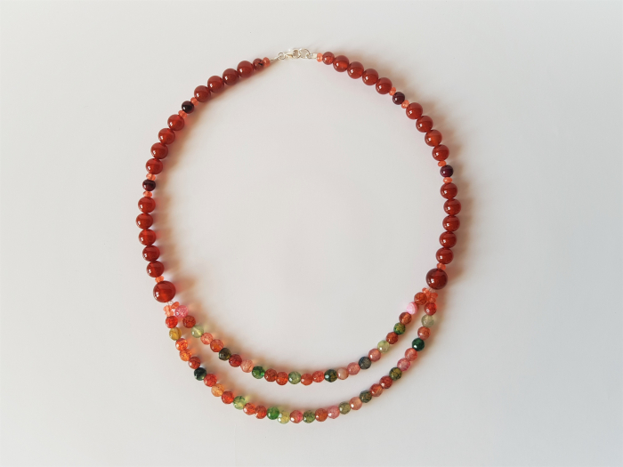 Colier de agate, cuart si jad [4]