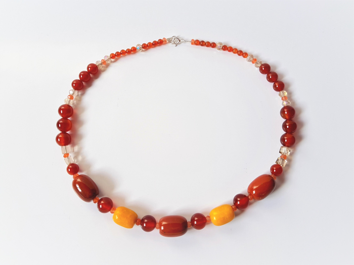 Colier de agate, cuart si jad [3]