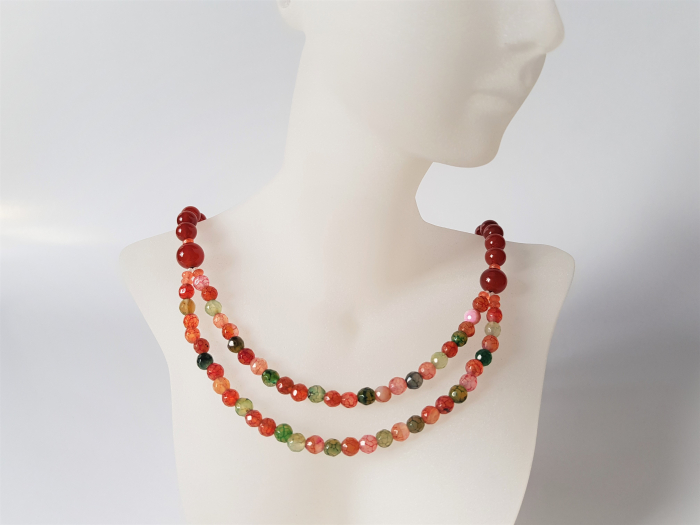 Colier de agate, cuart si jad [3]