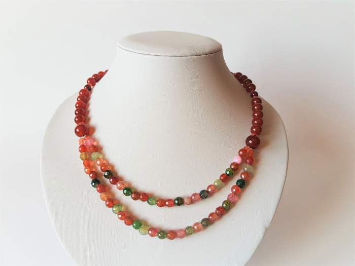 Colier de agate, cuart si jad [2]