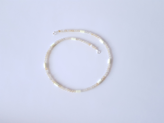 Colier de agate mici bej [3]