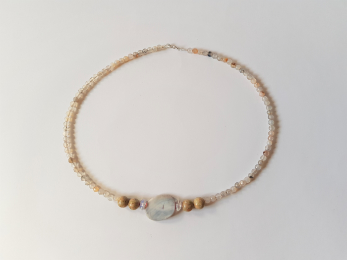 Colier de agate si unakite [7]